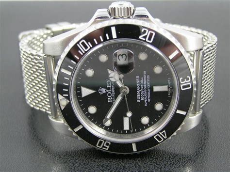 rolex submariner mesh bracelet|rolex submariner value chart.